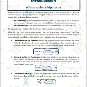 Guión práctica disoluciones - física y química (4º ESO/1º BACH)